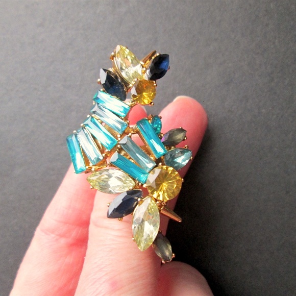 💍🦚 ERICKSON BEAMON ROCKS Cocktail Ring Size 7 - Picture 4 of 15